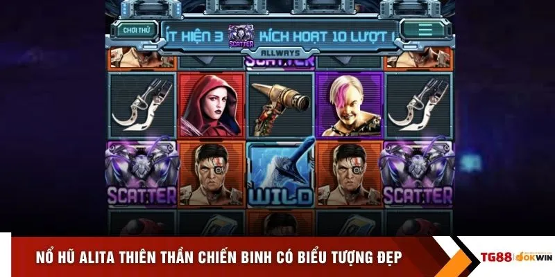 Nổ hũ Alita Thiên Thần Chiến Binh có biểu tượng đẹp