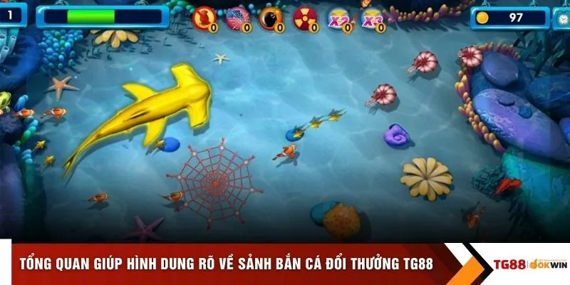 Tổng quan giúp hình dung rõ về sảnh bắn cá đổi thưởng TG88